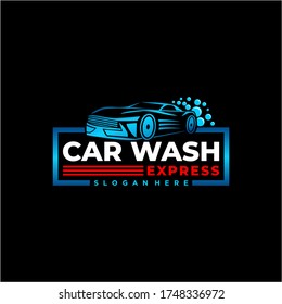 Car wash express logo design vector inspiration