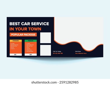 Car Wash Facebook Cover and Banner Template | Customizable Social Media Design.Perfect for showcasing services, promotions, and branding. Easy to edit for social media success.