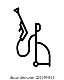 Icono de línea plana de lavado de coches. Signo de esquema para concepto móvil y diseño web, tienda
