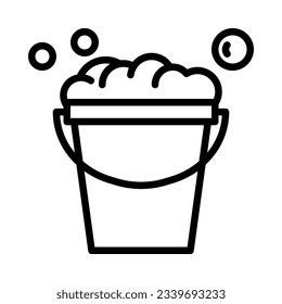 Car wash flat line icon. Outline sign for mobile concept and web design, store