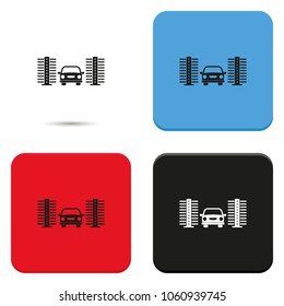 Car wash flat vector icon.