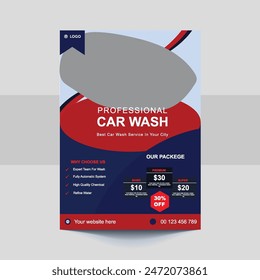 Car Wash Flyer, Car Cleaning Service template, a4 car wash service flyer, automobile wash service leaflet design, Car Wash Business Promotion Poster