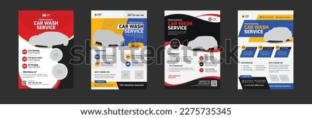 Car Wash Flyer, Car Cleaning Service Poster, a4 car wash service flyer, automobile wash service leaflet design, Car Wash Flyer Poster Layout bundle editable template