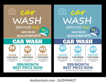 Car wash flyer design. Automotive repair service poster template. Auto detailing service leaflet design Cleaning Service flyer poster, a4 size template, Disinfection cleaning services flyer,