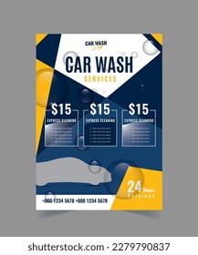 Car Wash Flyer Design Template, Car Cleaning Service flyer, Washing flyer, automobile wash leaflet, detailing flyer layout design.