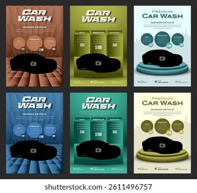 Car Wash Flyer Template for Auto Detailing Services Vehicle Cleaning and Maintenance Promotions Editable Design Ideal for Car Spa Offers Mobile Wash and Automotive Care Advertising Campaigns.