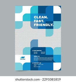 Car Wash Flyer Template. A clean, modern, and high-quality design of Flyer vector design. Editable and customize template flyer