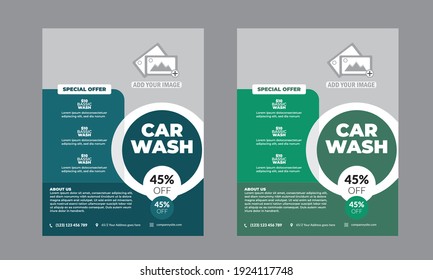 Car Wash Flyer Template Design Fully Editable Design very unique design