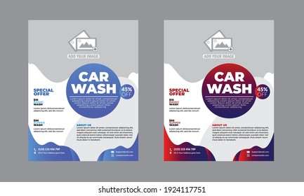 Car Wash Flyer Template Design Fully Editable Design very unique design