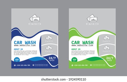 Car Wash Flyer Template Design Fully Editable Design very unique design