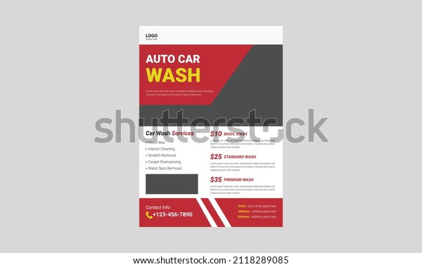 Car Wash flyer template design.\
Cleaning service poster leaflet design. A4 Car Wash and Cleaning\
Service flyer, cover, brochure design, printing vector\
template