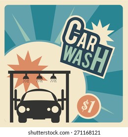 Car Wash, front of a  classic car within the system