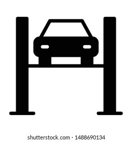 car wash glyph flat vector icon