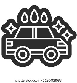 Car Wash glyph solid Icon, Car Washing