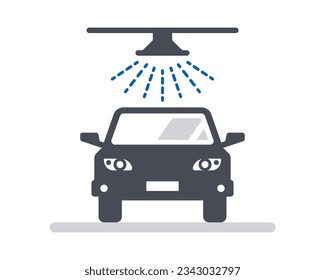 car wash icon. automatic car wash. flat vector illustration.