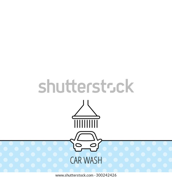 Car wash icon.\
Cleaning station with shower sign. Circles seamless pattern.\
Background with icon.\
Vector