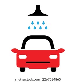 Car wash icon clipart illustration design vector