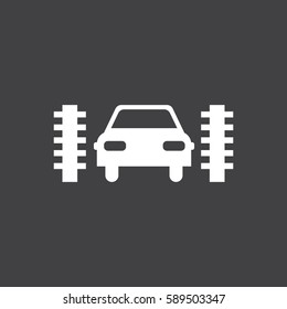 Car wash icon. Car dashboard icon. Vector illustration