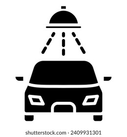 Ilustración vectorial de la línea de iconos de lavado de coches