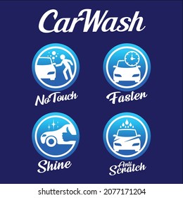 car wash icon with multiple concept