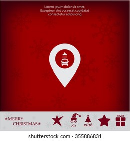 Car wash icon on map pointer.