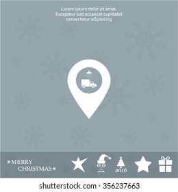 Car wash icon on map pointer.