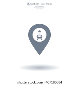 Car wash icon on map pointer.