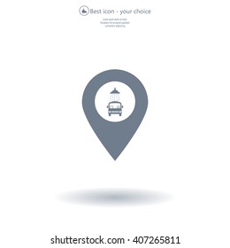 Car wash icon on map pointer.