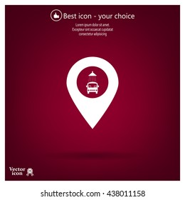 Car wash icon on map pointer.