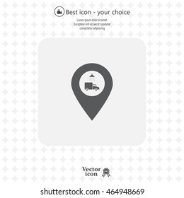 Car wash icon on map pointer.