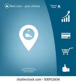 Car wash icon on map pointer.