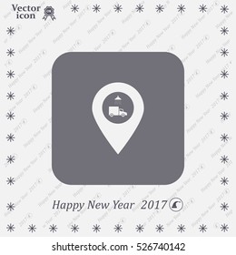 Car wash icon on map pointer.