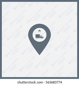 Car wash icon on map pointer.