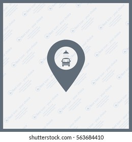 Car wash icon on map pointer.