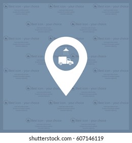 Car wash icon on map pointer.