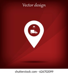 Car wash icon on map pointer.