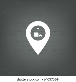 Car wash icon on map pointer.