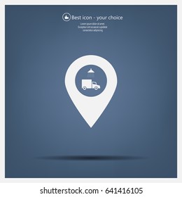 Car wash icon on map pointer.