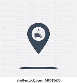 Car wash icon on map pointer.