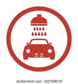 car wash icon on white background. Vector illustration