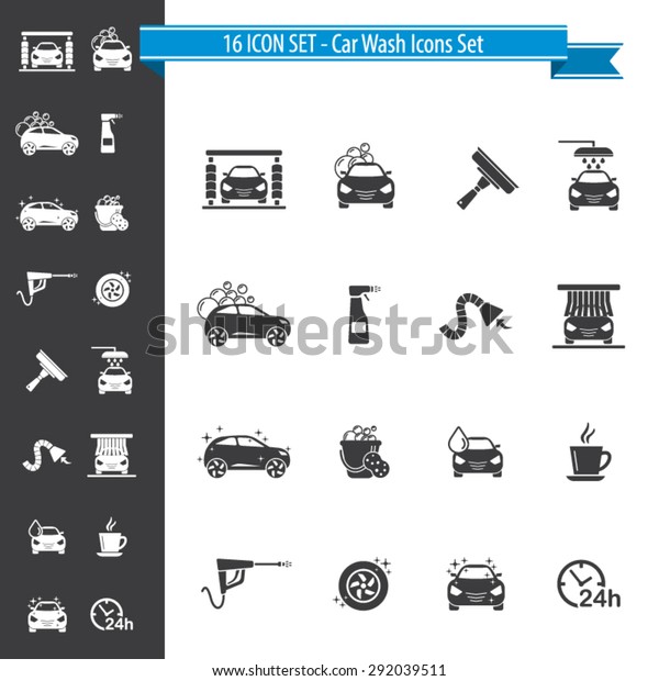 Car Wash Icon Set - 16 ICON
SET