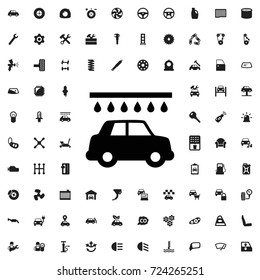 Car wash icon. set of filled car service icons.