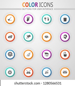 Car wash icon set for web sites and user interface