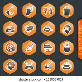 Car wash icon set for web sites and user interface