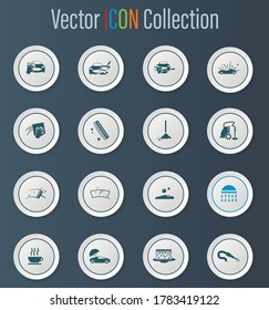 Car wash icon set for web sites and user interface