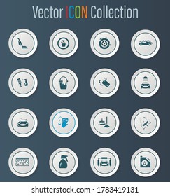 Car wash icon set for web sites and user interface