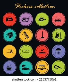Car wash icon set for web sites and user interface