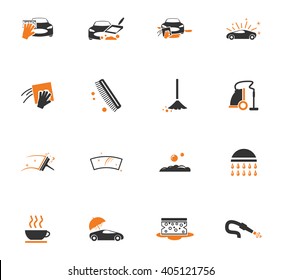Car wash  icon set for web sites and user interface