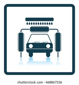 Car wash icon. Shadow reflection design. Vector illustration.