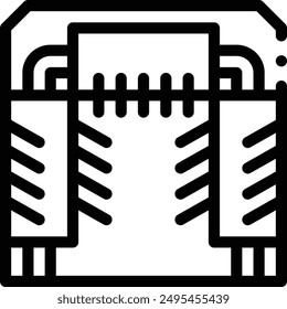 car wash icon. Thin Linear Style Design Isolated On White Background